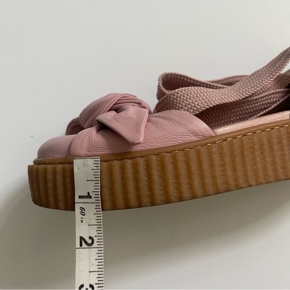 Puma Fenty The Bow Sandals Ankle Wrap Women’s 7.5 Gladiator Platform Soft Pink - Picture 15 of 16